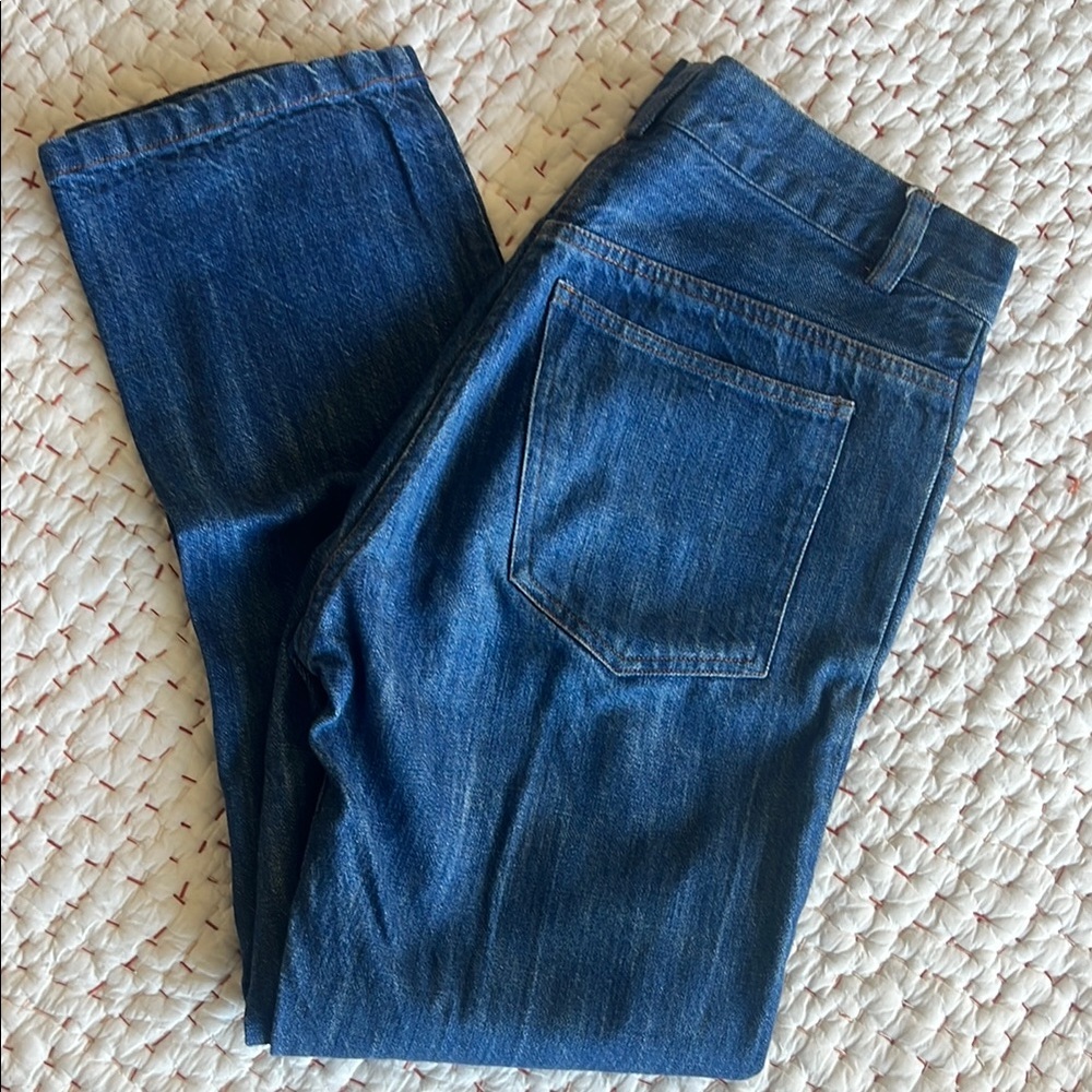 Caron Callahan Dark Blue Straight-Leg Jeans
